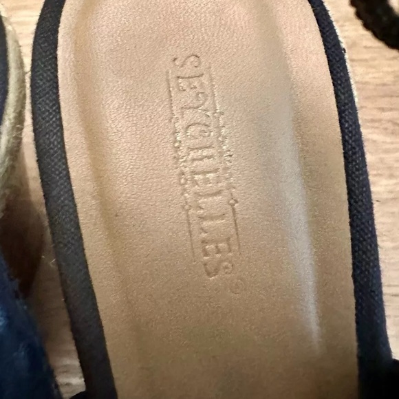 Seychelles Floral Front Knot Peep Toe Cork Wedges Size 9.5M - Picture 6 of 6